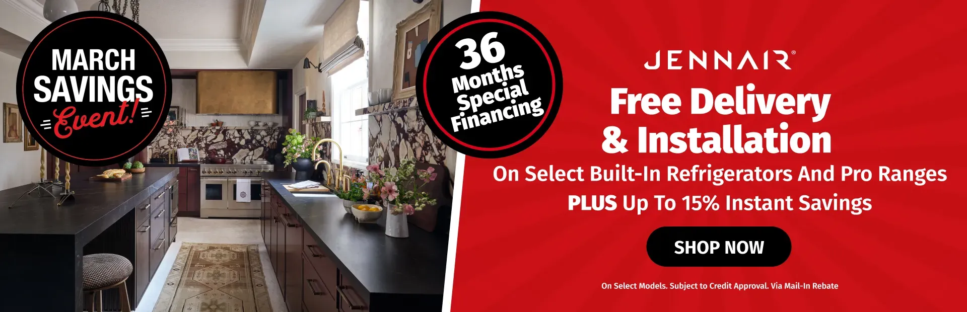 Jennair free delivery march savings